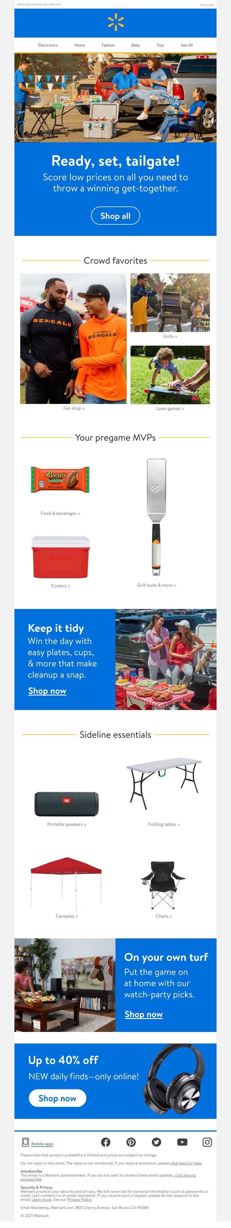 Walmart - Tailgate anyone? 👀 🏈