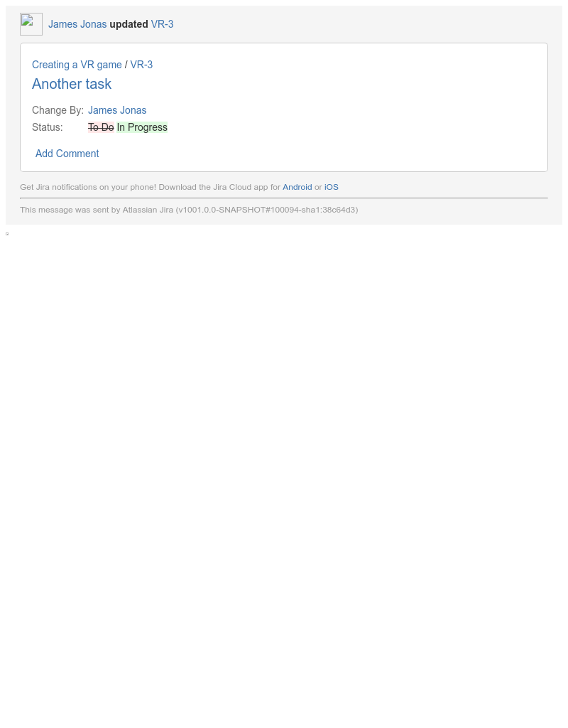 Jira - [JIRA] (VR-3) Another task