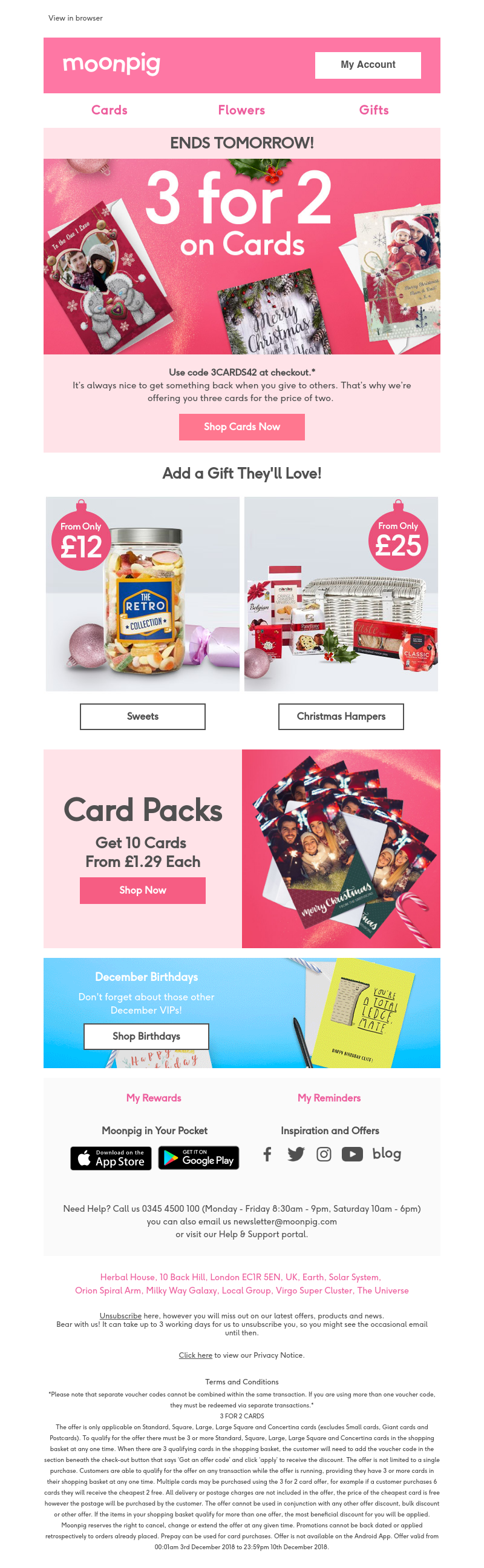 Moonpig - It’s almost over! 3 for 2 on cards won’t be around forever...