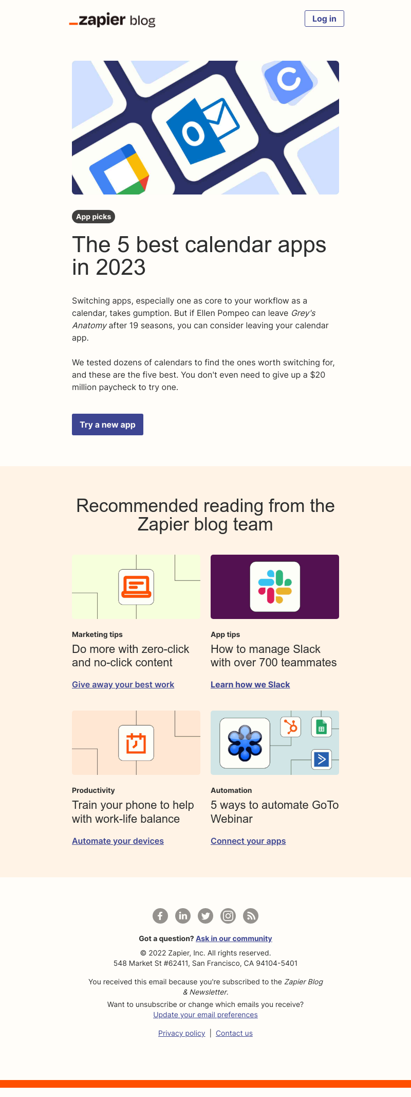 Zapier - The best calendar apps
