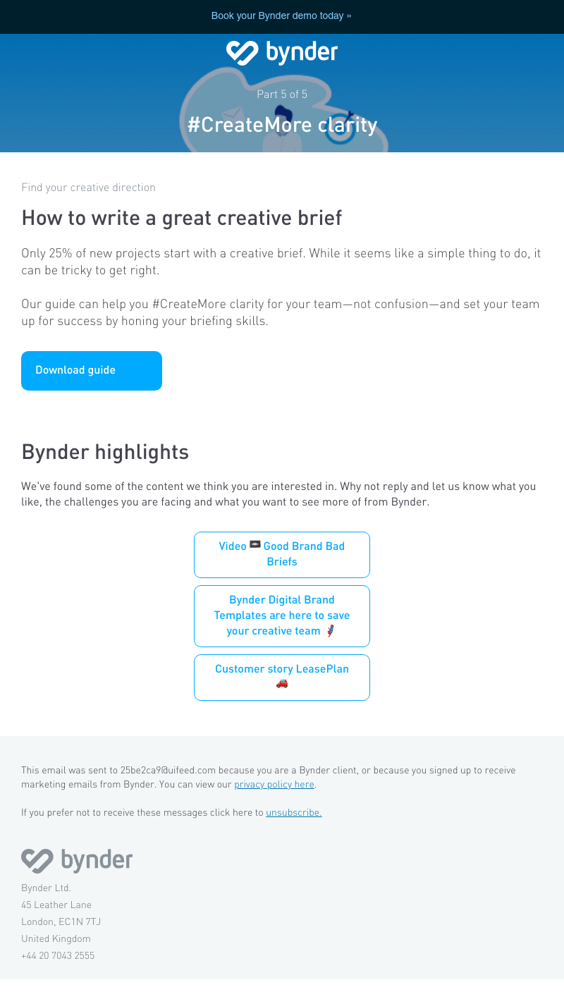 Bynder - Part 5: #CreateMore clarity, not confusion
