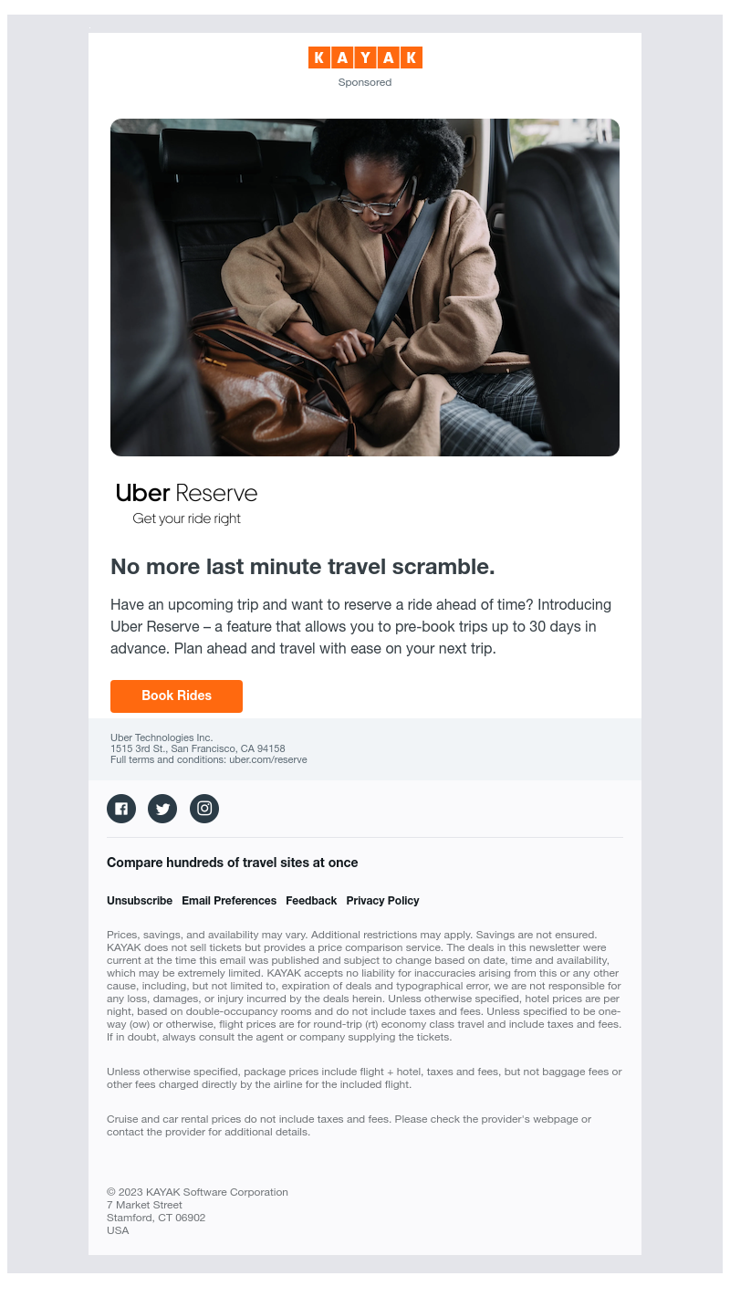 Kayak - Reserve your airport ride ahead with Uber Reserve.