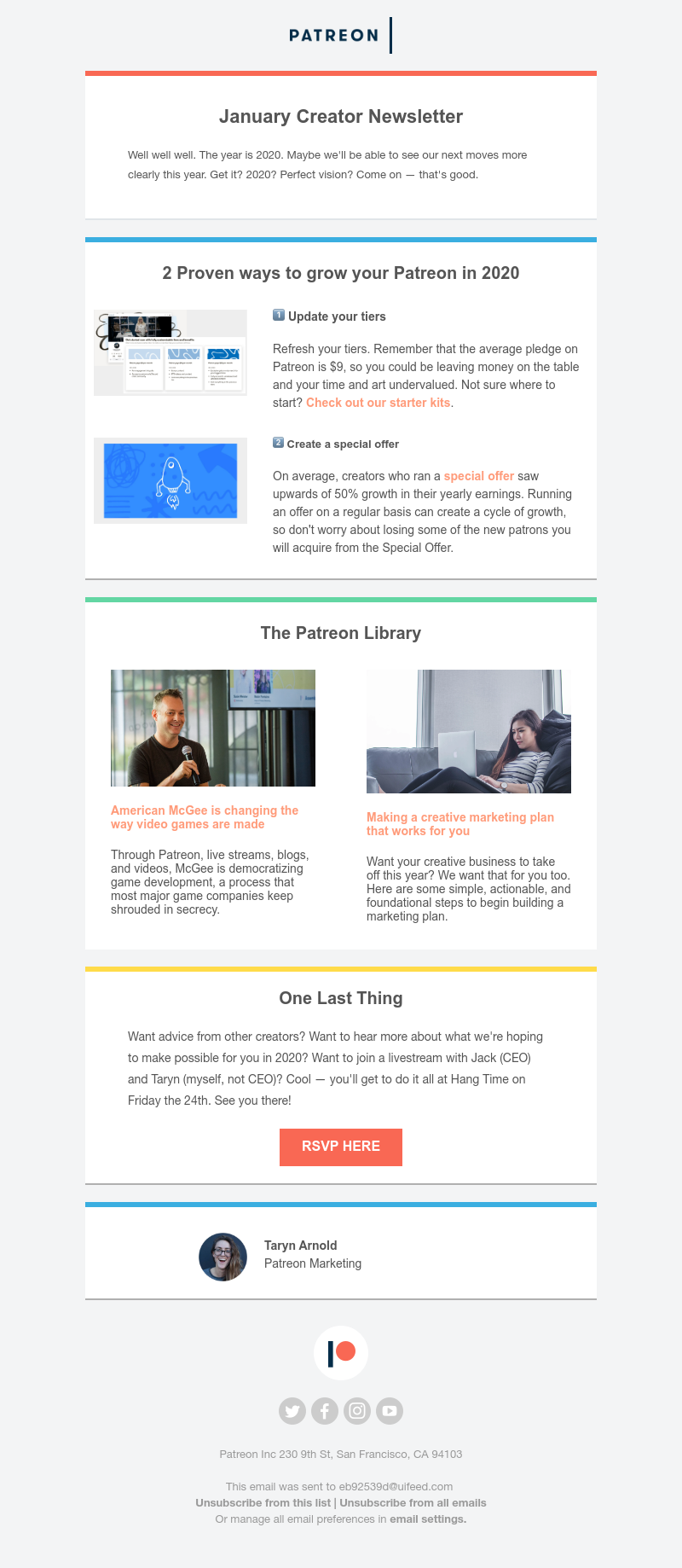 Patreon - Your 1st creator newsletter in 2020 is here 🎉