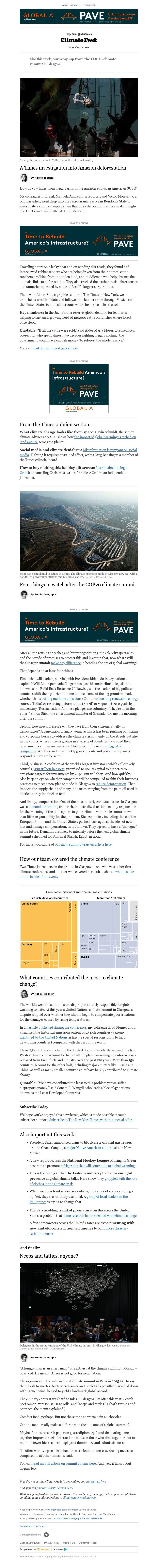 The New York Times - Climate Fwd: How U.S. demand for SUVs worsens Amazon deforestation
