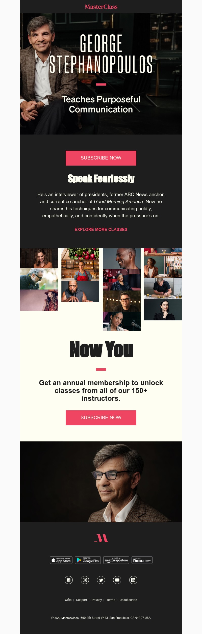  - George Stephanopoulos is your new instructor