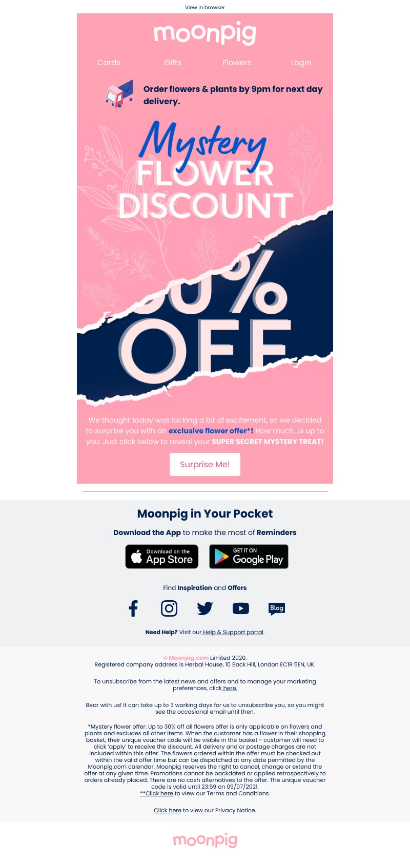 Moonpig - 🌸OOPS, here's your surprise, for real 🤦...RE: 🌸 This email contains a surprise 🌸