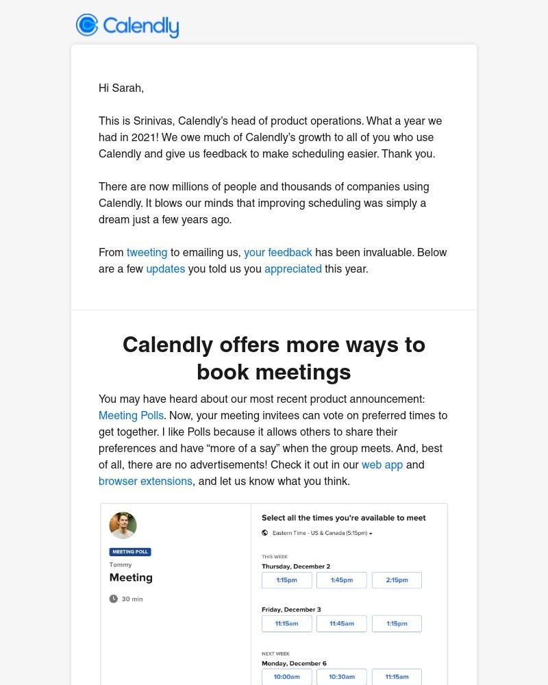 Calendly - Calendly’s 2021
