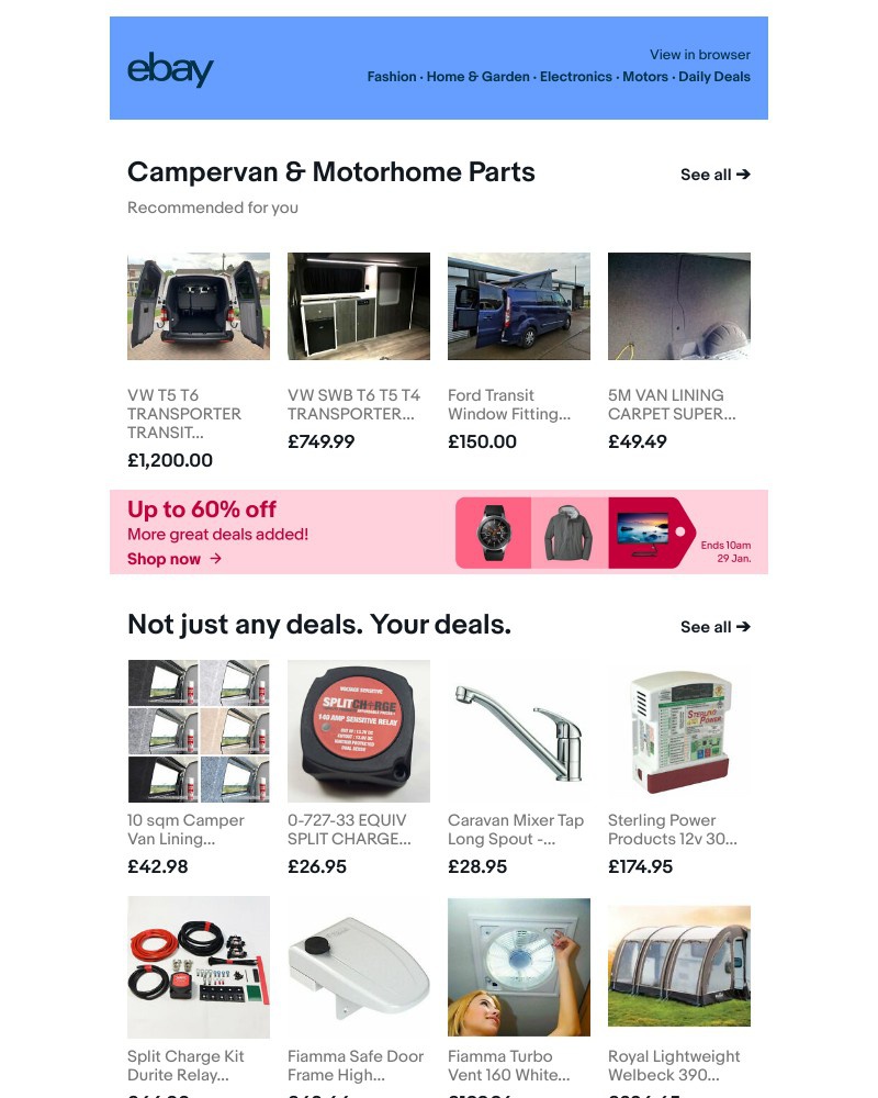 eBay - Campervan & Motorhome Parts we've picked for you!