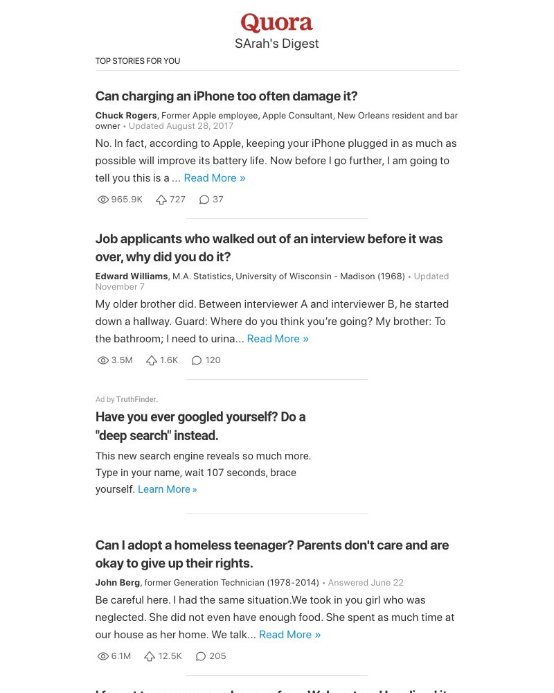 Quora - Can charging an iPhone too often damage it?