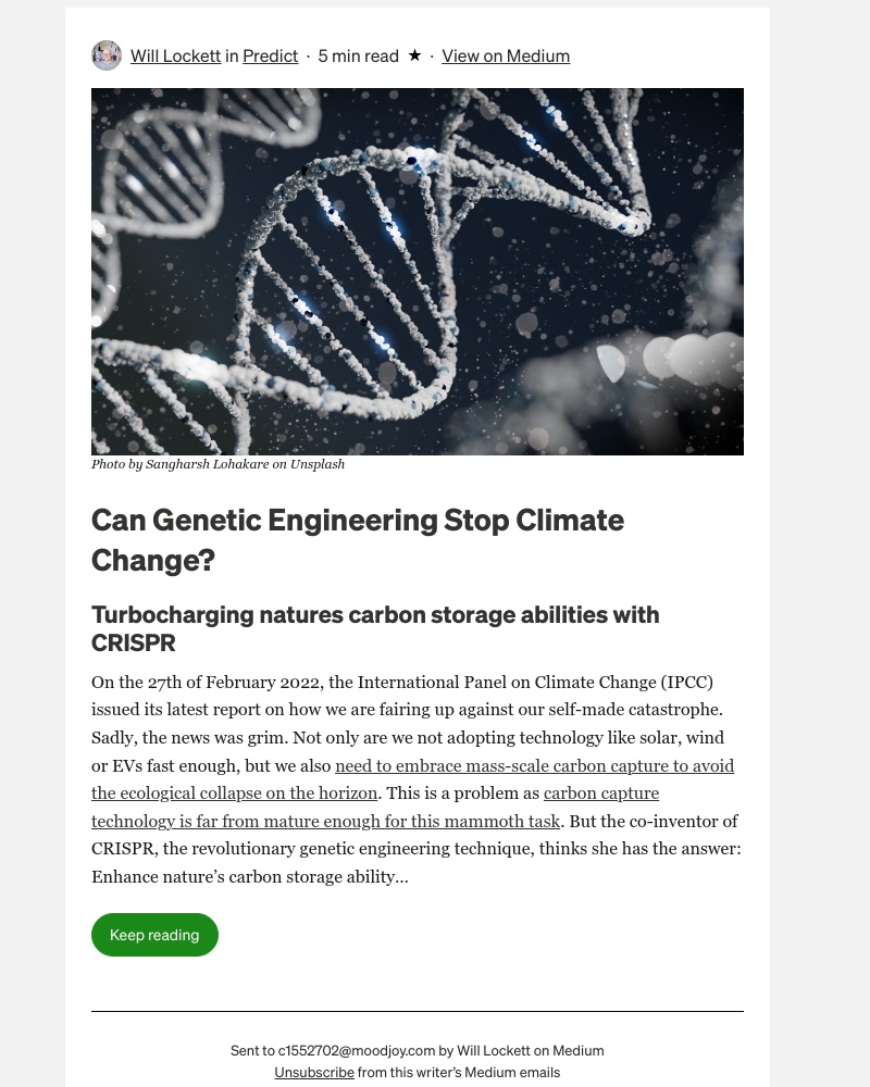 Medium - Can Genetic Engineering Stop Climate Change?