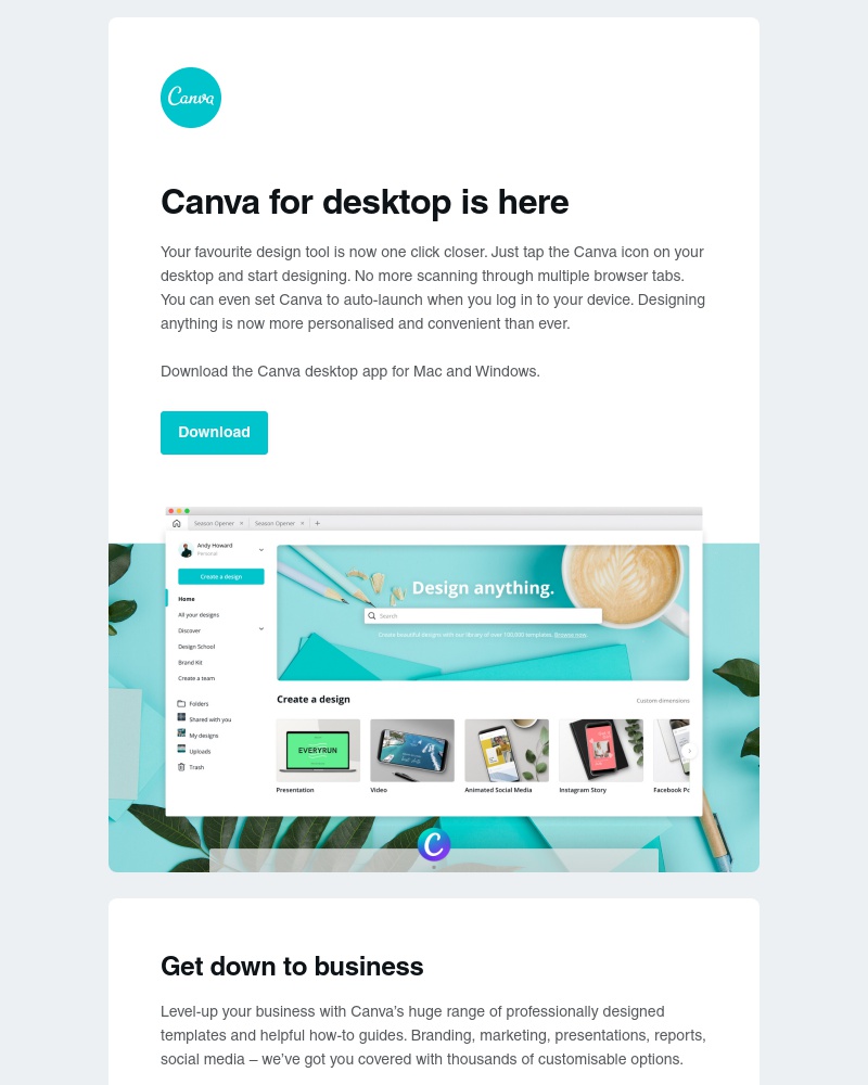 Canva -     Canva for desktop is now available 🎉