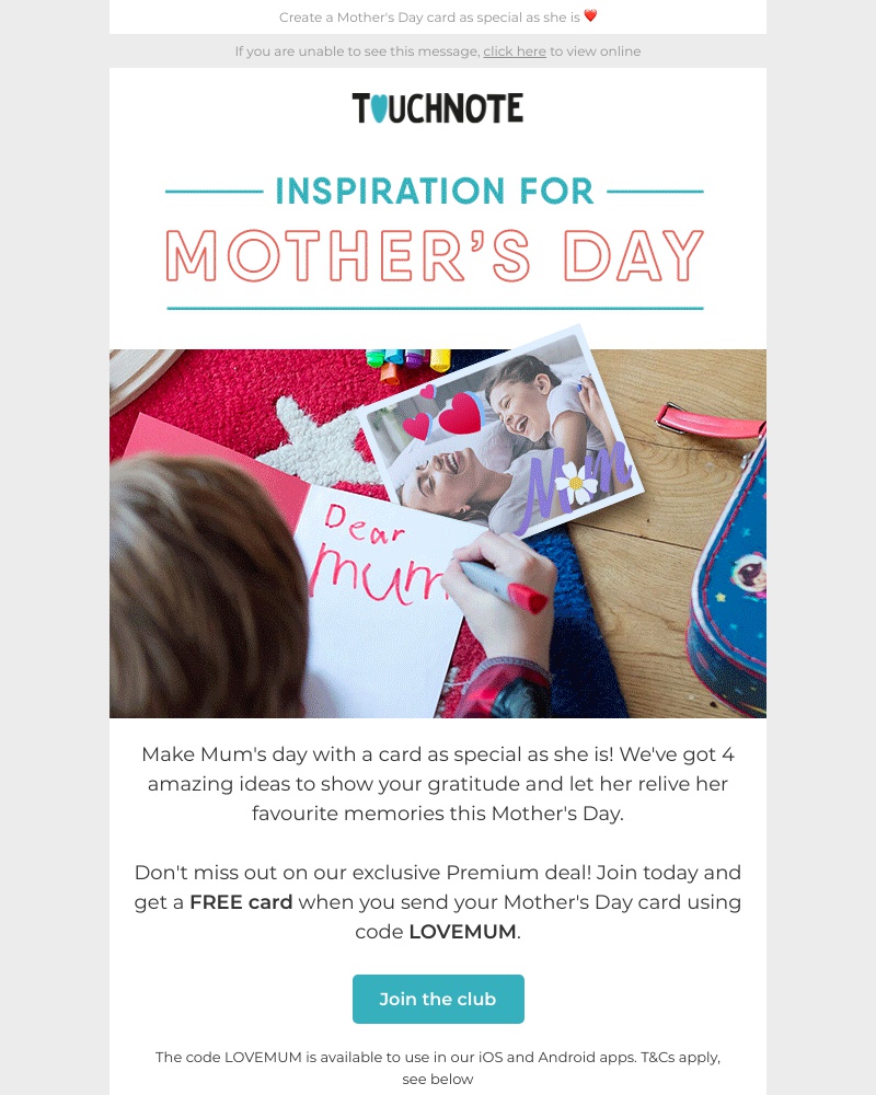 TouchNote - Cards you won't find in the shops 👉
