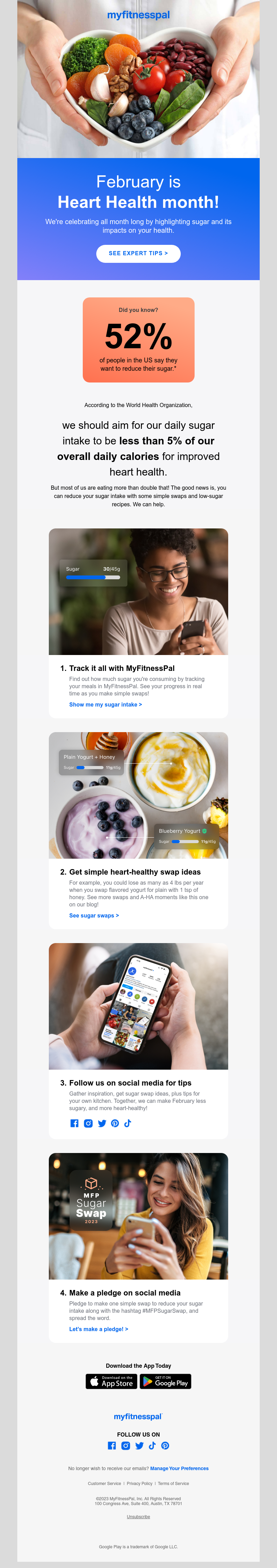 MyFitnessPal - Heart Health month is here! Let’s celebrate.