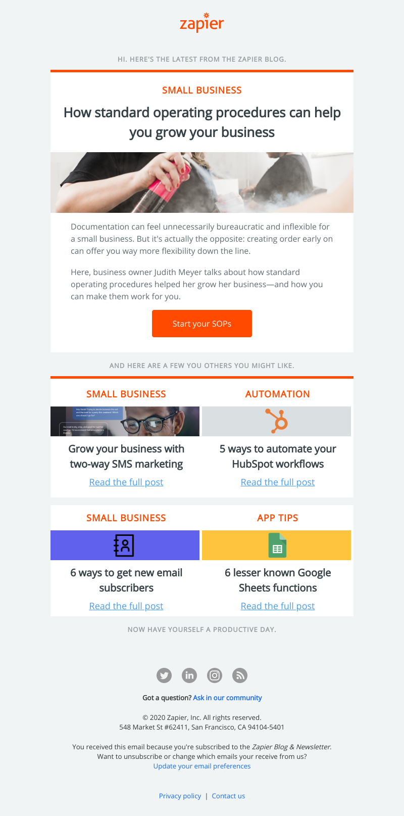 Zapier - How standard operating procedures can help you grow your business