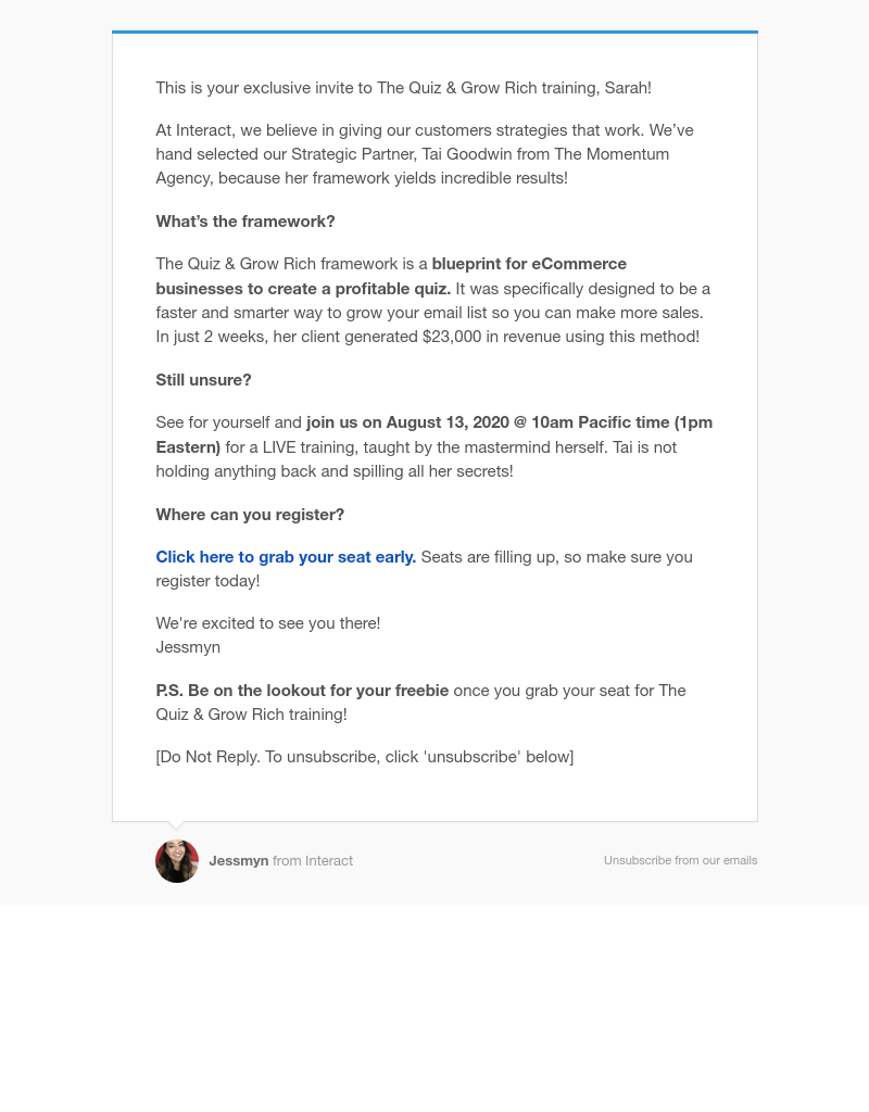 Interact - The quiz framework you should be using to convert
