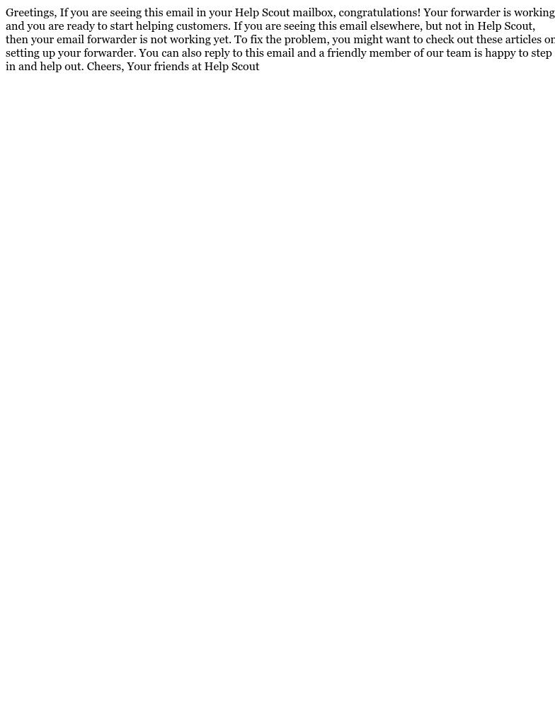  - Help Scout Test Email