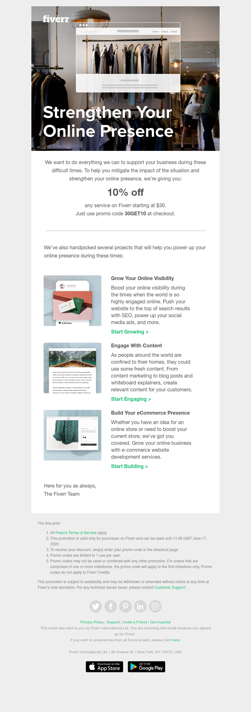 Fiverr - The present isn’t great, but presents are. 
