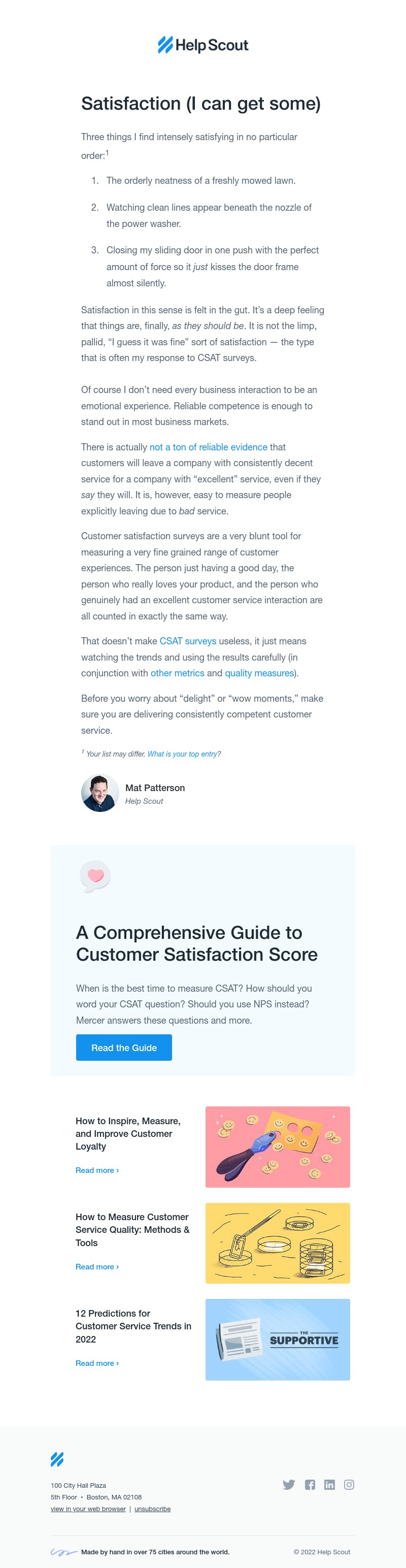 Help Scout - CSAT is not all that, and why it still matters.