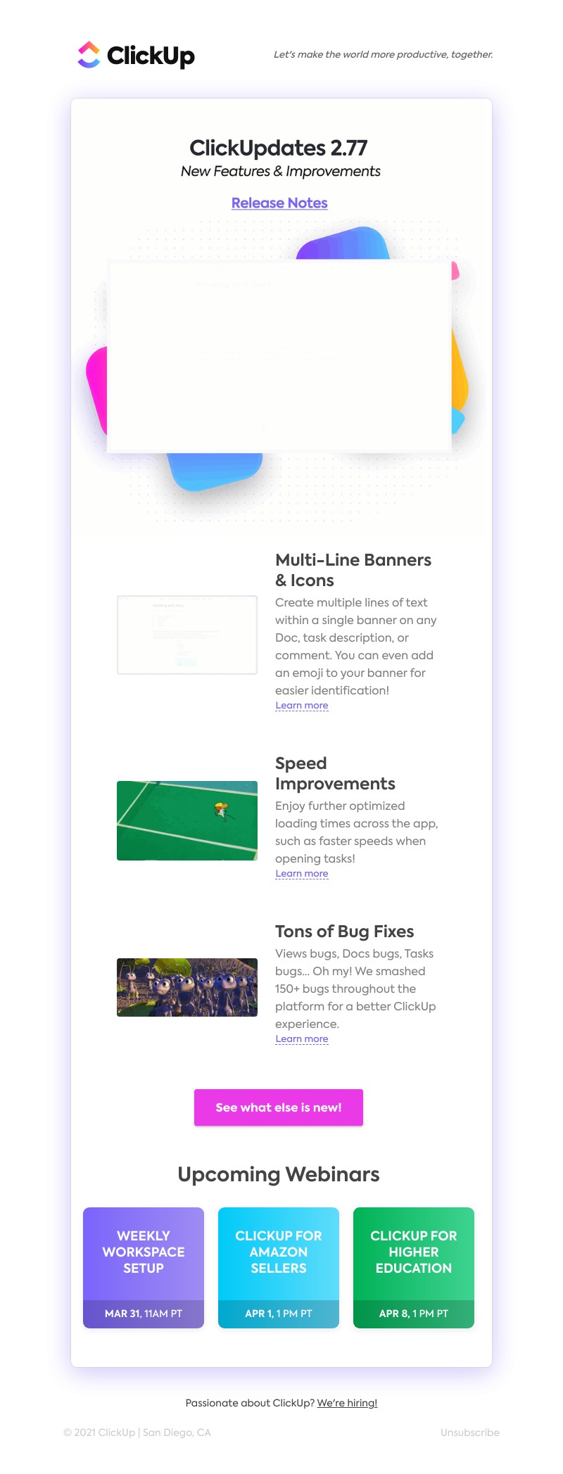 ClickUp - Multi-Line Banners & Icons, Speed Improvements, Tons of Bug Fixes ➕ more!