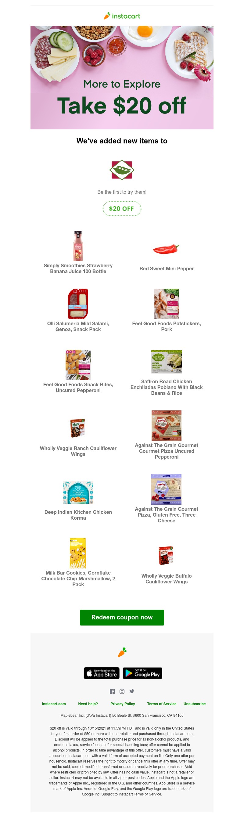 Instacart - What's new at New Leaf Community Markets by Instacart? Discover new items with $20 off your order.