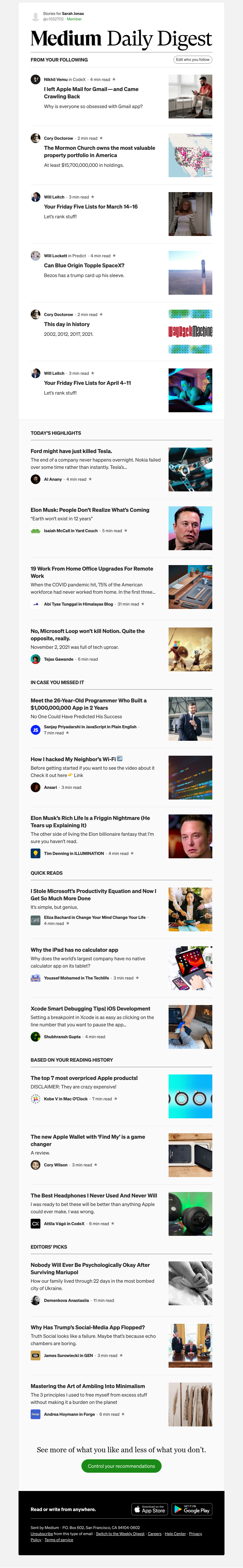 Medium - I left Apple Mail for Gmail — and Came Crawling Back | Nikhil Vemu in CodeX