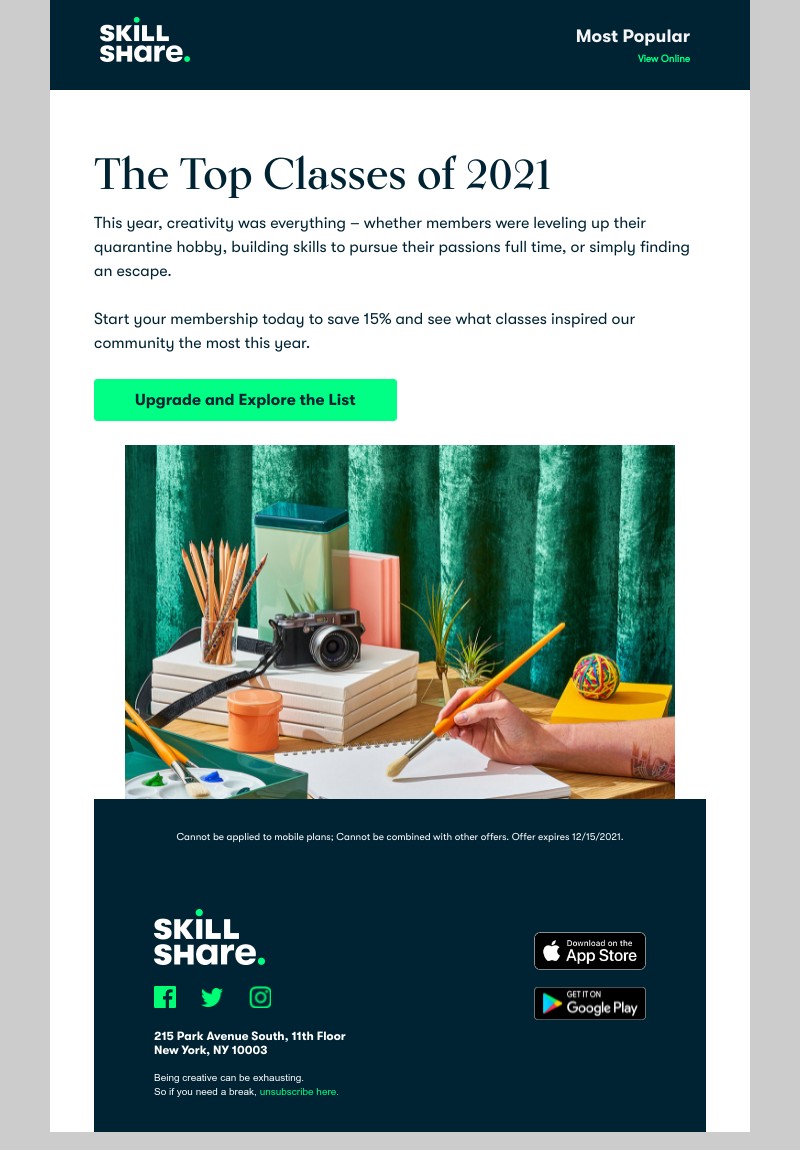 Skillshare - 🎉 The Top 20 Classes From 2021 🎉