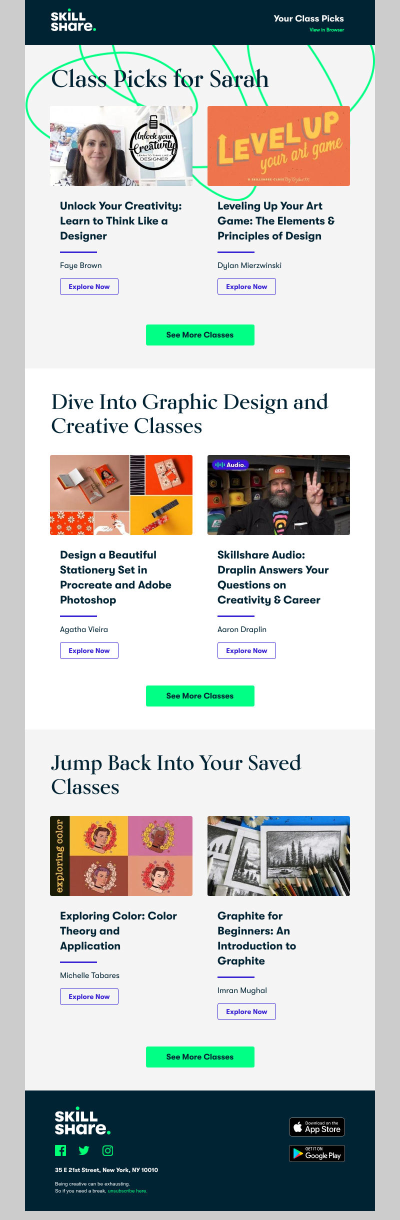 Skillshare - Your Personal Class Recommendations