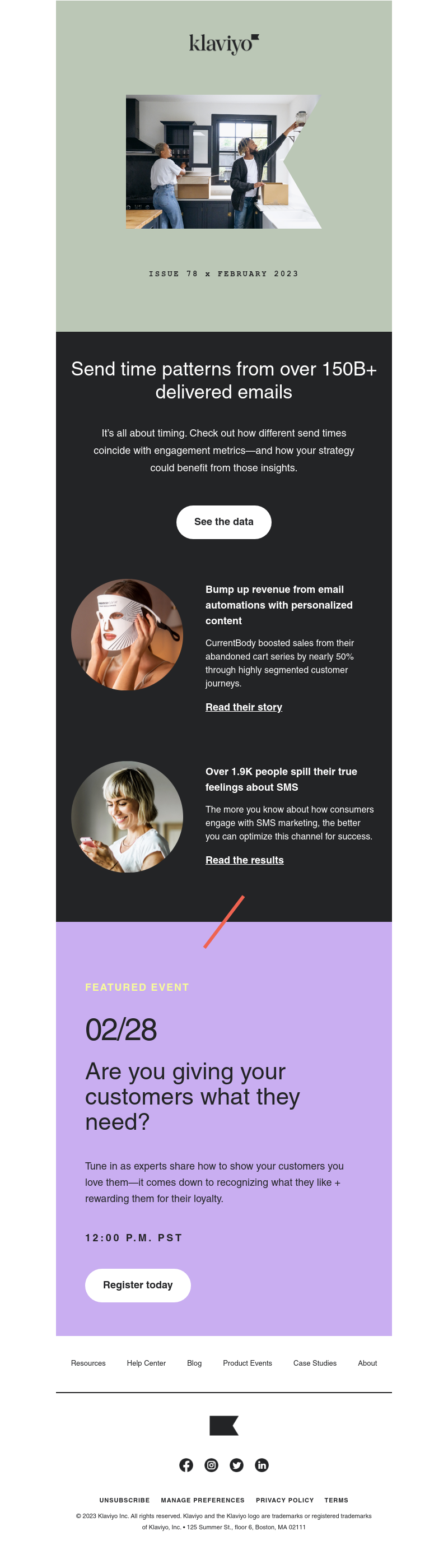 Klaviyo - New research: email send time trends from billions of delivered messages