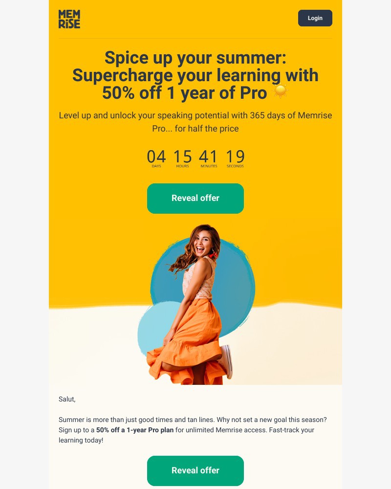 Memrise - Celebrate summer in style: Get 50% off Pro