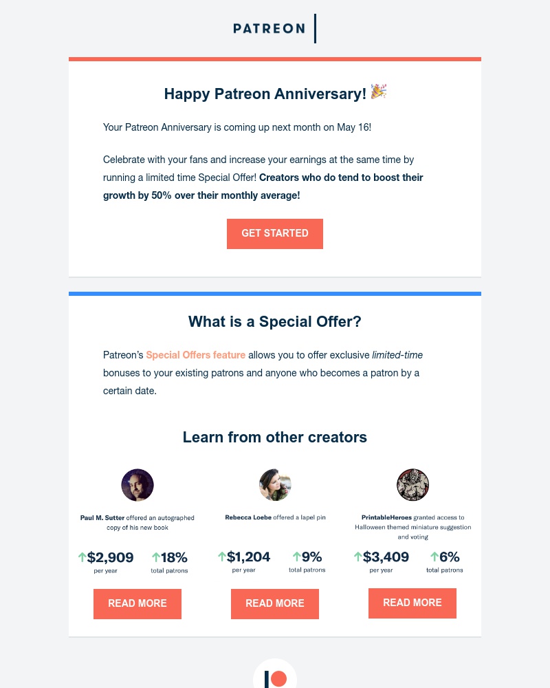 Patreon - Celebrate your Patreon Anniversary 🎉