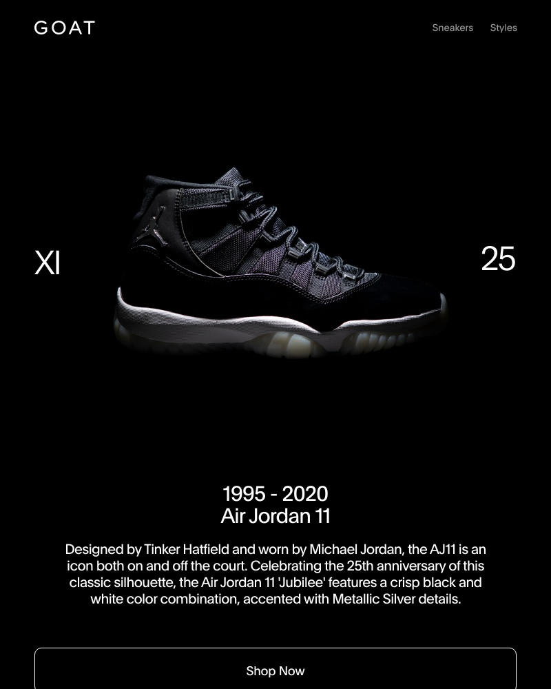 Goat - Celebrating 25 Years of Air Jordan 11