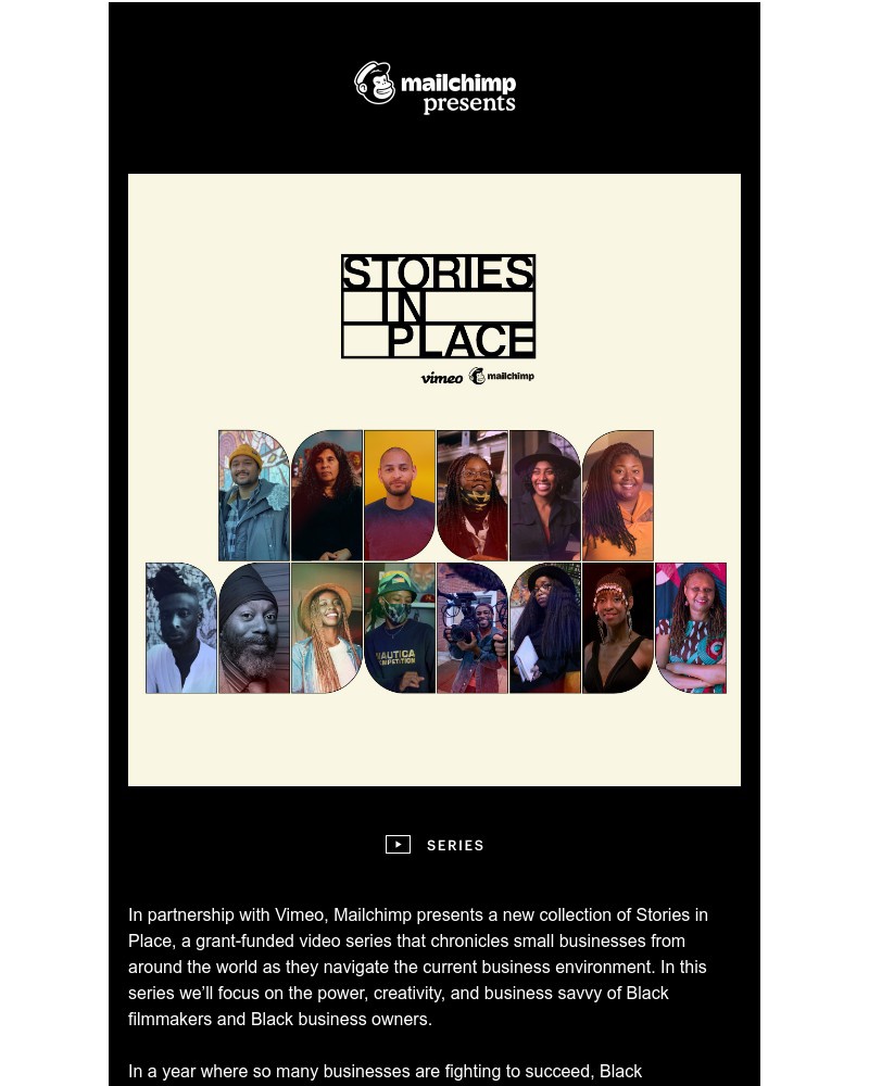Mailchimp - Celebrating Black filmmakers and business owners