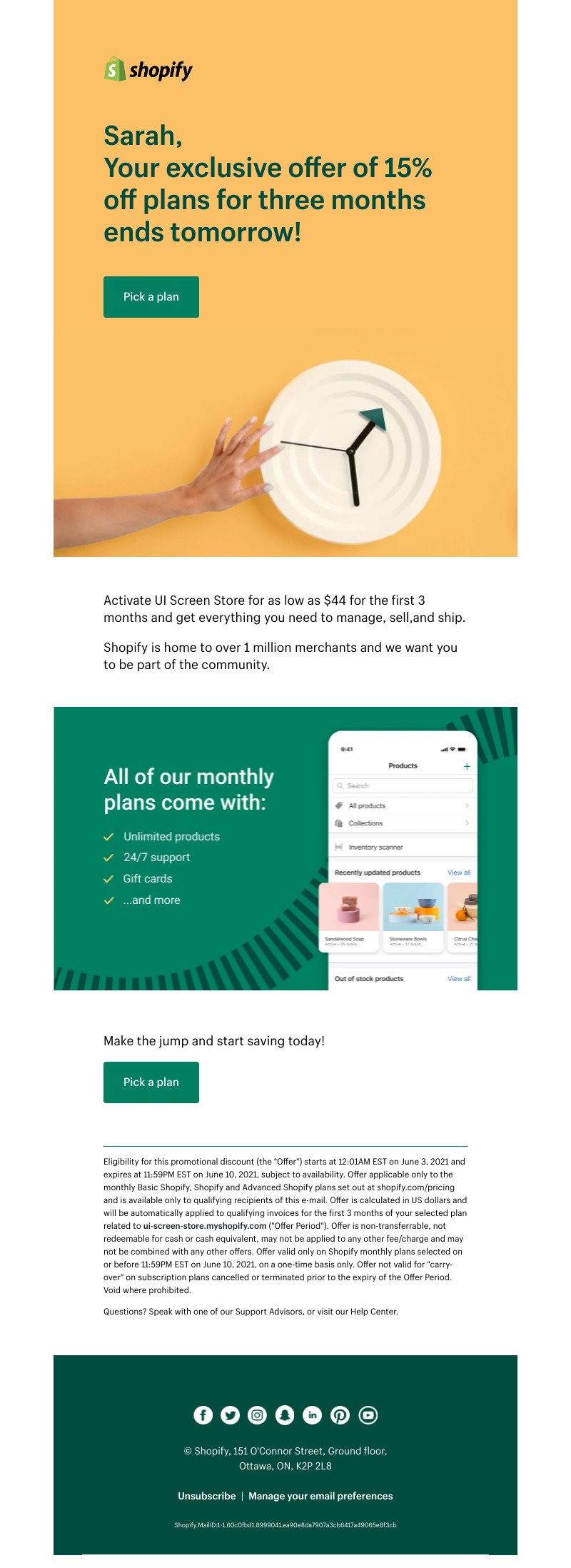 Shopify - Last chance to save 15%!