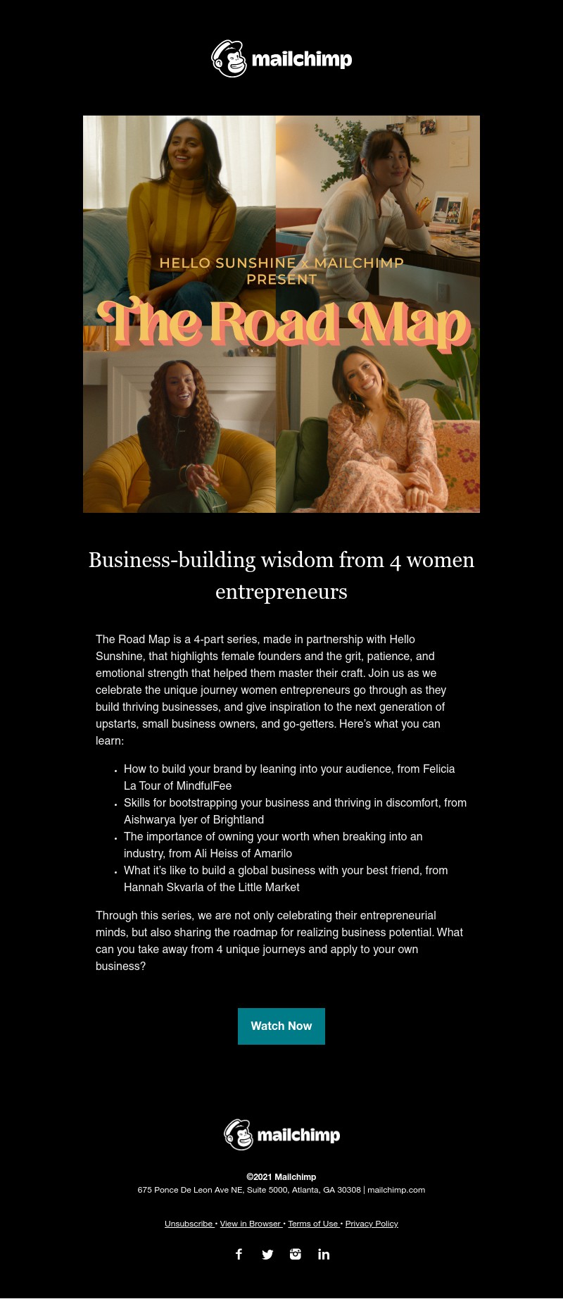 Mailchimp - New video series: get advice on building your business in The Road Map