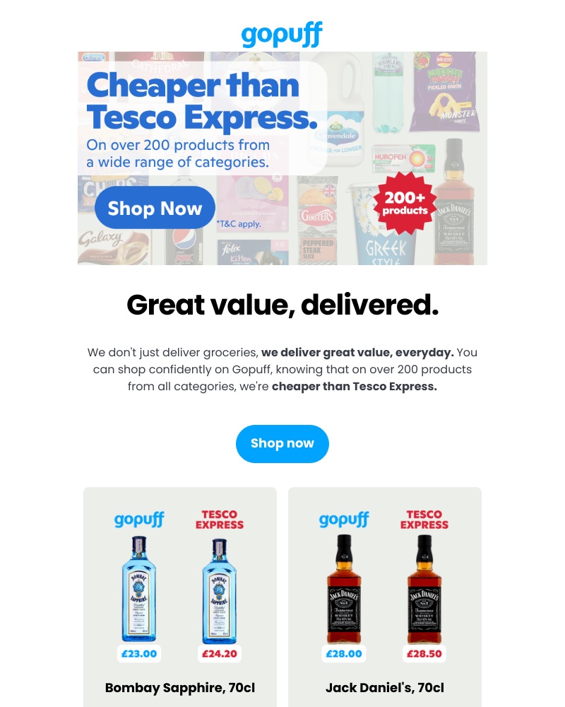Gopuff - Cheaper than Tesco Express ⚡