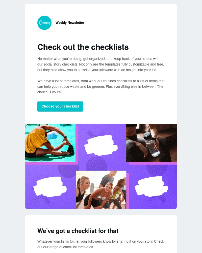 Canva - Check out our social media checklist templates