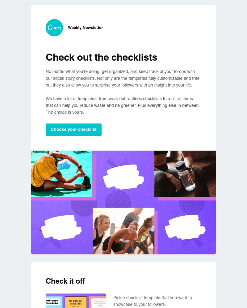 Canva - Check out our social media checklist templates
