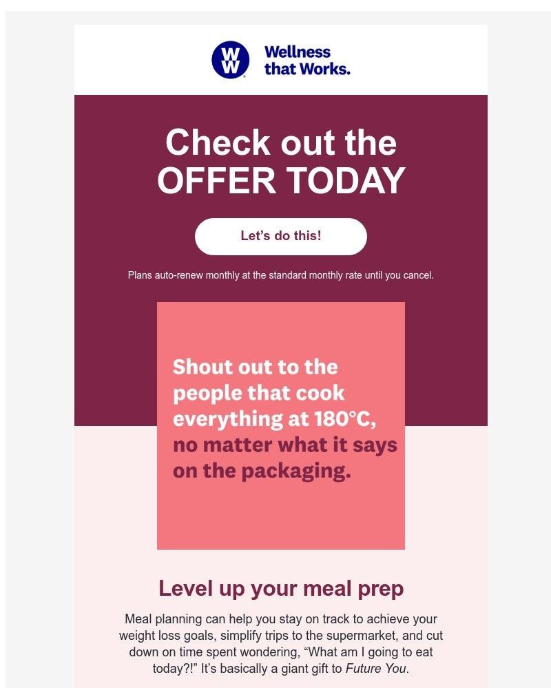 WW (Weight Watchers) - Check out the OFFER TODAY Sarah