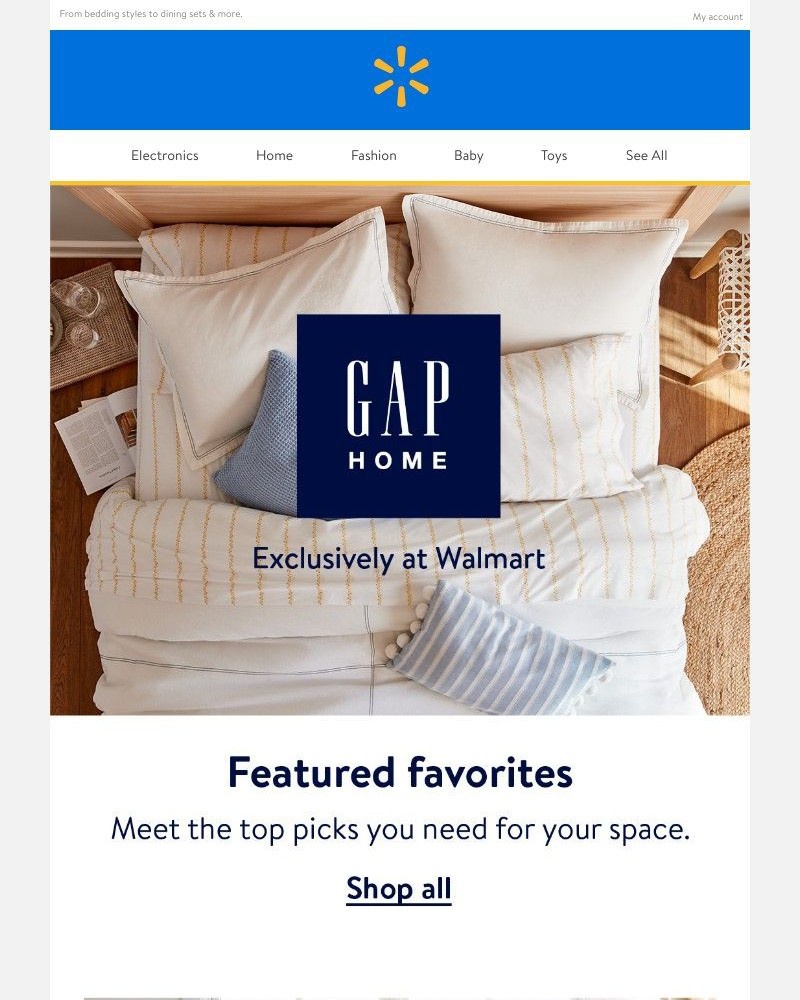 Walmart - Check out these Gap Home faves 🤩