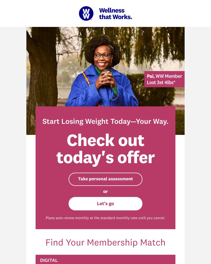 WW (Weight Watchers) - Check out today’s offer Sarah
