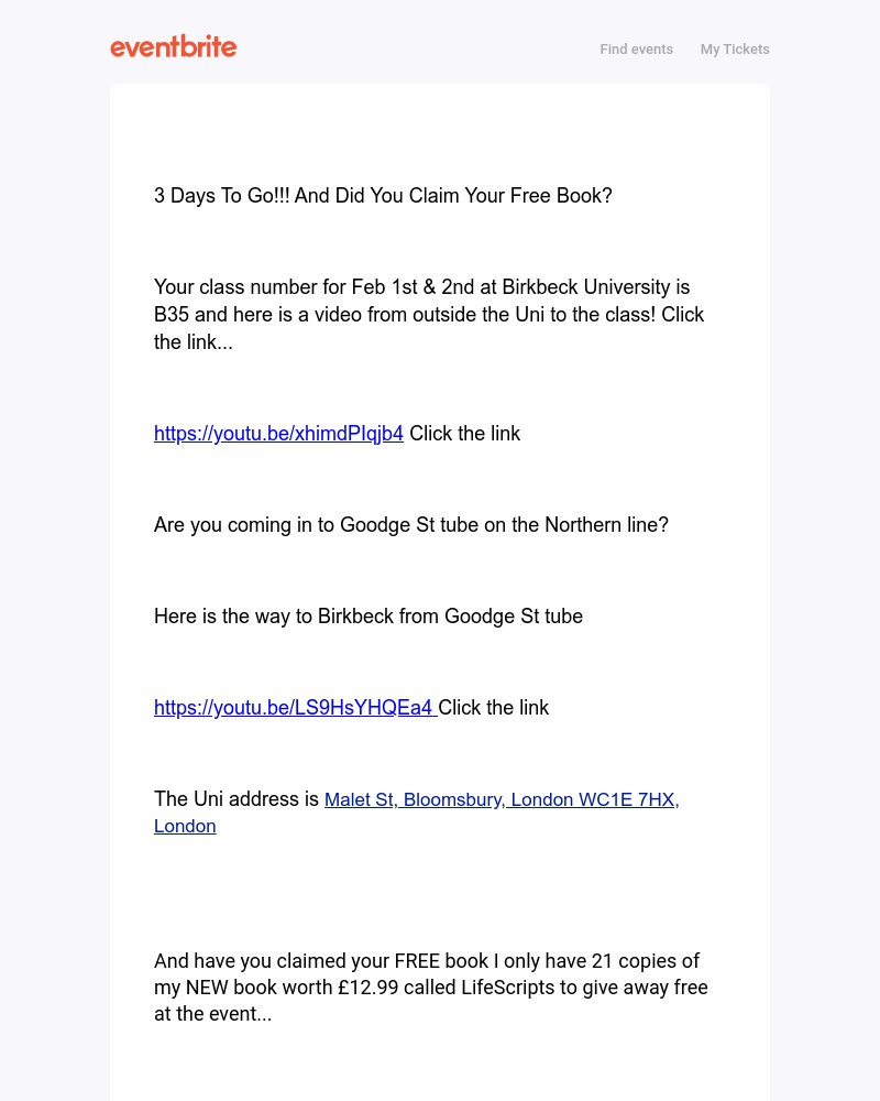 Eventbrite - Class Number & The Way To Class!! FREE 2 Day Life Coach Training