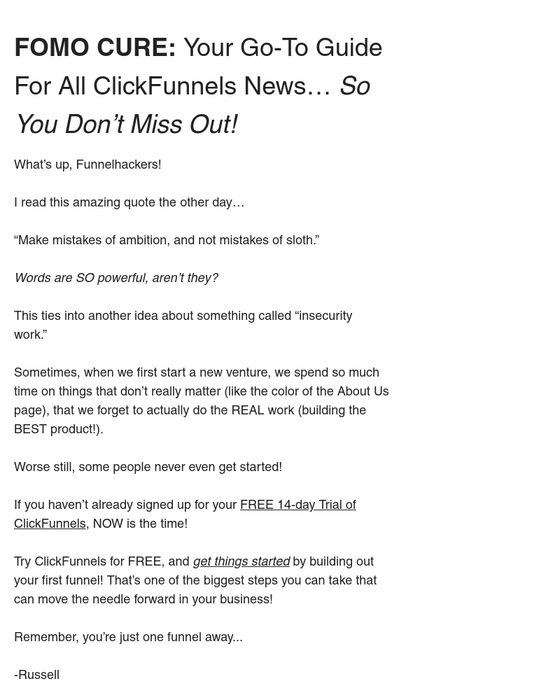 ClickFunnels - ClickFunnels Weekly Roundup (Your FOMO Cure...)