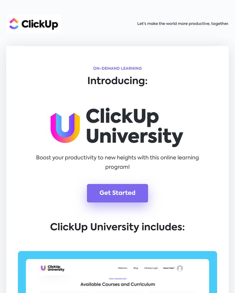 ClickUp - ClickUp University is here!