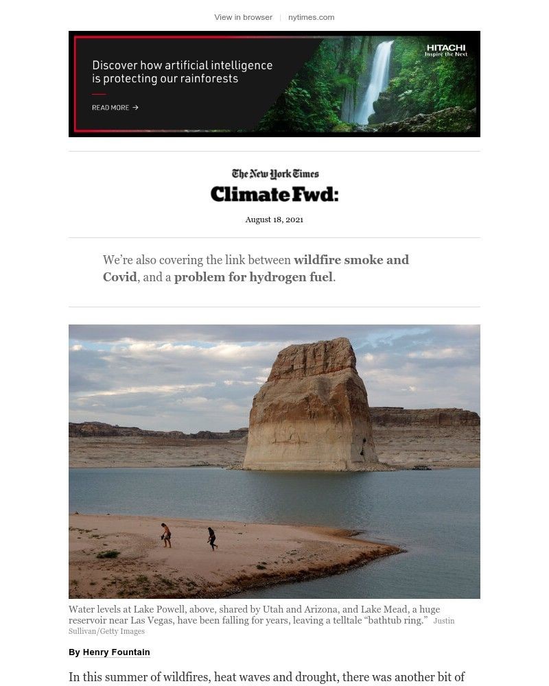 The New York Times - Climate Fwd: Water cuts are coming in the West