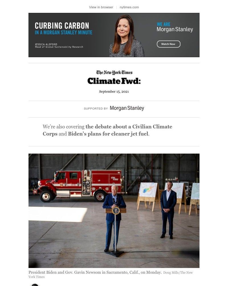The New York Times - Climate Fwd: What can a president do about wildfires?