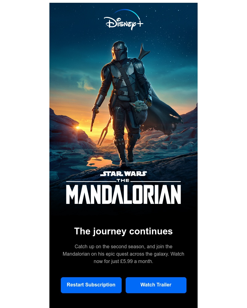 Disney+ - Come back to Disney+ for just £5.99 a month
