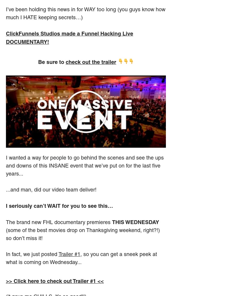 ClickFunnels - [COMING SOON!] 🎥Funnel Hacking Live Documentary!!