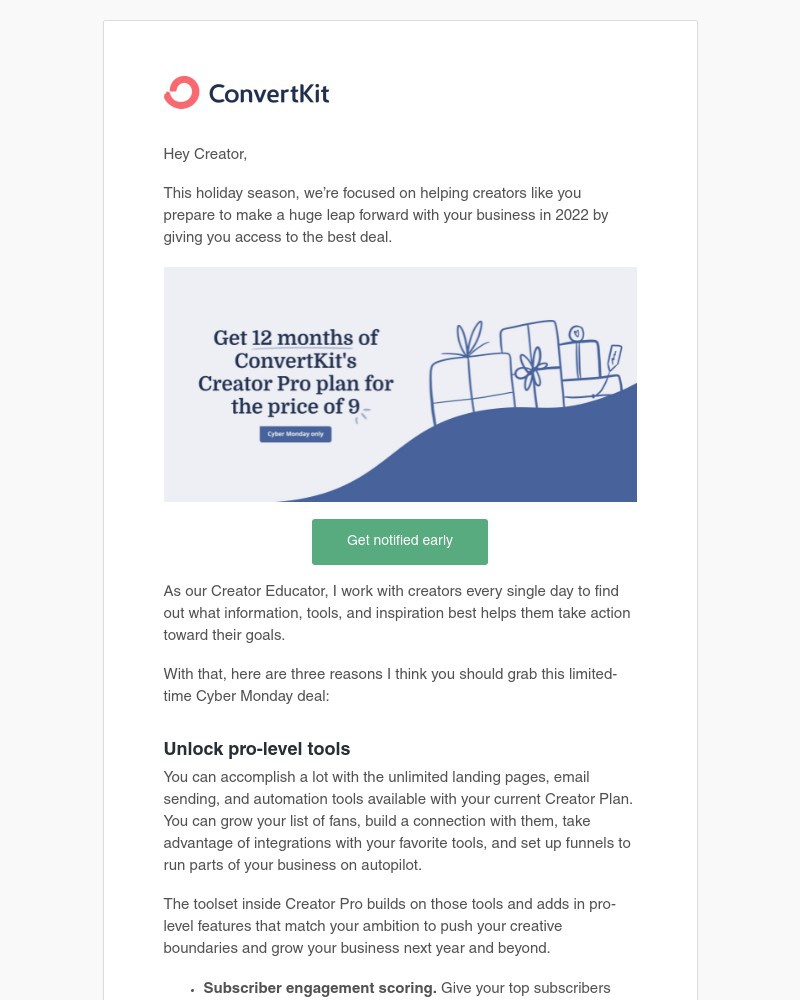 ConvertKit - Commit to your 2022 goals now