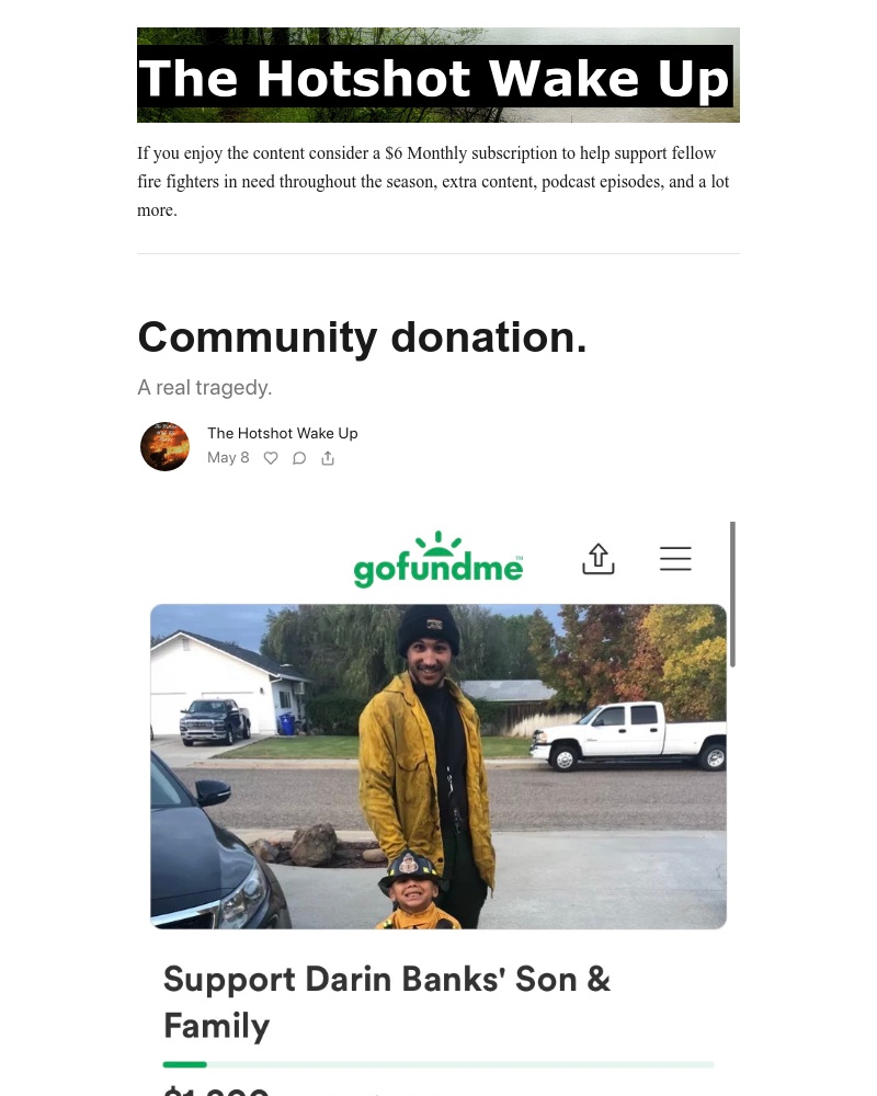 Substack - Community donation.