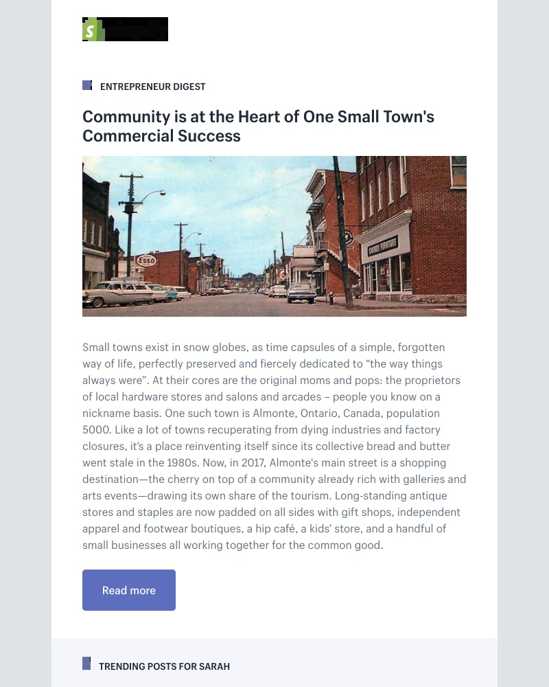 Shopify - Community is at the Heart of One Small Town's Commercial Success